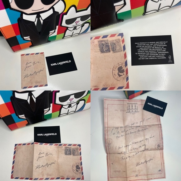 Karl Lagerfeld Paris Maybelle Satchel Multicolor Handle Crossbody Strap Bag (BN) - Picture 8 of 16